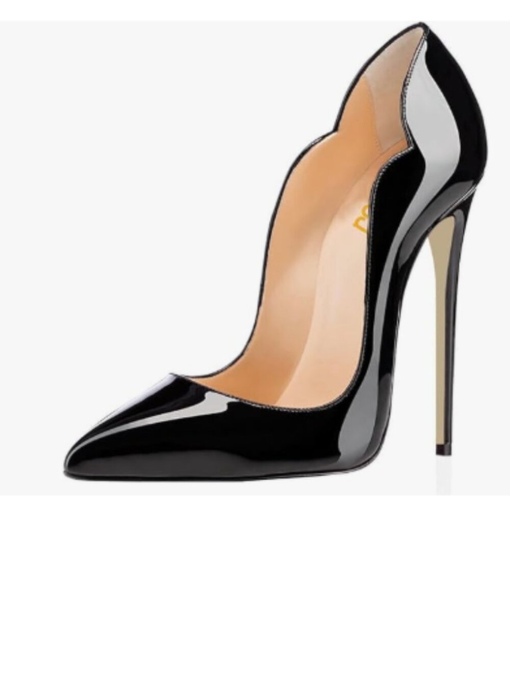 FSJ Black Pointed Toe High Heels Sexy Stiletto Pumps Office Lady Casual Shoes